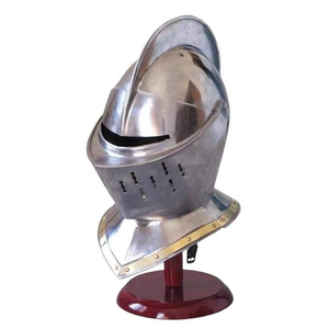 Casco de Caballero Medieval Decorativo, Pieza Decorativa con Acabado Plateado Antiguo, Casco de Caballero de Metal para Exhibición en el Hogar, Oficina, Escritorio o Mesa - Product Image 5