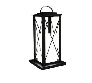 Modern Looking Metal & Glass <b>Lantern</b> In <b>Black</b> Finished Centerpiece For Wedding Outdoor Decor Handmade - Product Image 1
