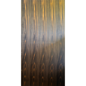 Panneau de contreplaqué décoratif IRODORITAI en cèdre noir teinté, placage, revêtement uréthane, design japonais, rayé, pour chambre de villa - Product Image 1