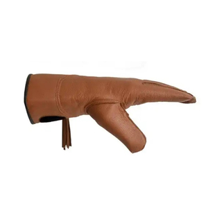 Guante de cetrería profesional para hombre, hecho de cuero genuino – Guante extra largo y resistente con protección reforzada - Product Image 6