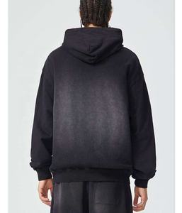 Sudadera con capucha para hombre con logotipo impreso personalizado lavado con ácido 100% algodón pesado de gran tamaño Terry Fabric High Puff Pullover - Product Image 2