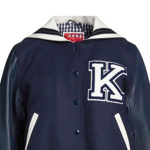 Customized Vintage Embroidered Logo Patch Hooded Eco-Friendly Breathable Sports Polyester Wool Baseball Oversized Bomber Winter - Product Image 2