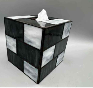 Boîte à mouchoirs artisanale classique en os naturel avec incrustations, pour rangement et boîte à papier - Product Image 5