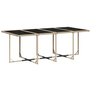 Juego de 8 Muebles de Jardín para Comedor en Color Beige y Blanco Crema - Product Image 4