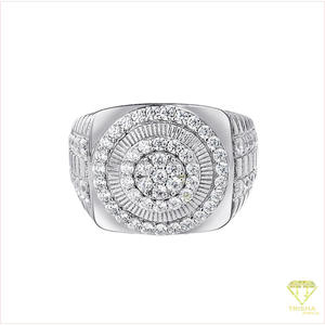 Bague ronde brillante en diamant de laboratoire en argent 925 de luxe pour les détaillants et les revendeurs de bijoux - Product Image 2