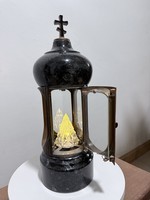 Accessoires de pierre tombale européenne Lanternes de tombes en granit Lanterne commémorative de cimetière en pierre pour funérailles