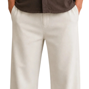 Wholesale <b>Mens</b> Wide Leg <b>Trousers</b> Custom Elastic Waist Relaxed Fit Side Pockets Full Length Open Hem Casual <b>Lounge</b> Wear OEM ODM B - Product Image 6