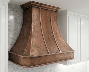 Hotte murale en cuivre décorative, extracteur de fumée pour cheminée, hotte de cuisine ventilée, hotte de cuisine domestique en cuivre - Product Image 5