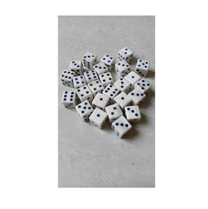 High Quality Handmade Embossed Classic 4-Sided Buffalo Horn Bone <b>Dice</b> White Color Waterproof Art & Collectible Customizable Size - Product Image 1