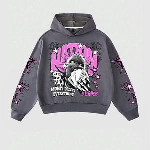 Sweat-shirts unisexes de haute qualité 100% coton pour hommes et femmes, coupe ample, automne, avec logo personnalisé, tissu polaire, impression graphique écologique - Product Image 4