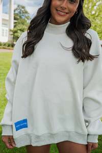 Women's Oversized Turtleneck Sweatshirt Solid Color 100% Cotton Fleece Knitted Short Sleeve Winter Eco-Friendly Breathable - Product Image 3
