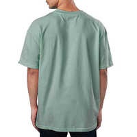 Camiseta de Hombre de Alta Calidad, 100% Algodón, Estilo Urbano, Color Sólido, Lavado Ácido, Estampado Personalizado, Talla Grande