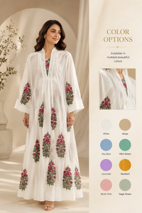 Robe Kaftan Longue en Coton Imprimé Floral de Jaipur pour Femme, Coupe Ample, Style Bohème, Écologique, OEM, Idéale pour les Fêtes - Product Image 5
