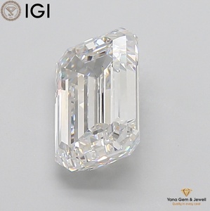 Diamante Cultivado en Laboratorio CVD de Brillo Deslumbrante, 5.00 Quilates, Corte Esmeralda, Claridad VVS1, Color E, con Certificado IGI, para Anillo de Compromiso - Product Image 4