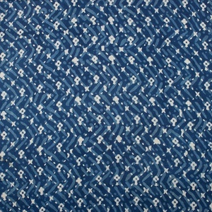 Tela de sarga con estampado Floral azul índigo de alta venta, técnica no tejida transpirable de algodón 100% para bolsa de Kimono textil para el hogar - Product Image 4