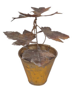 Pot décoratif en fer forgé pour jardin et maison, décoration murale artisanale moderne, utilisation extérieure, collection A.B - Product Image 1