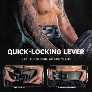 Ceinture de musculation de qualité supérieure en cuir de vachette et néoprène, réglable, robuste, antidérapante, protection avancée pour les lifters exigeants - Product Image 3