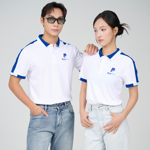 Polos con diseño de parche en el hombro 175gsm Tela antibacteriana ligera para uso unisex Logotipo personalizado incluido - Product Image 5