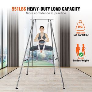 Professional 9.67 ft Height Aerial Yoga <b>Frame</b> with Portable 6.6 Yards Hammock <b>Swing</b> Stand Max Capacity 551.1 Lbs - Product Image 2