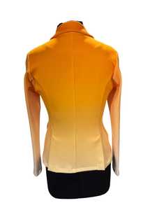 Abrigo de Caza Personalizado para Mujer, para Montar a Caballo |   Elegante Chaqueta de Sublimación Naranja para Espectáculos |   Chaqueta para Competición Ecuestre - Product Image 2