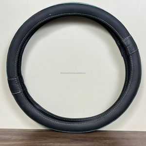 Nuevos accesorios de decoración de coche de cuero hechos a mano personalizados, cubierta antideslizante de cuero de vaca genuino para volante de coche - Product Image 5