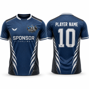 เสื้อทีมฟุตบอลคุณภาพพรีเมียม เนื้อผ้าถักระบายอากาศ สัมผัสนุ่ม ระบายอากาศได้ดี พร้อมโลโก้และดีไซน์แบบกำหนดเอง - Product Image 1
