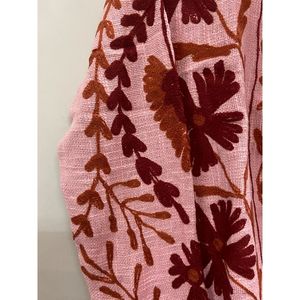 Bohemian TNT Suzani Cotton Embroidered Short Jacket Windproof and Breathable Floral Design <b>Coat</b> Gift for Her/Mom - Product Image 5