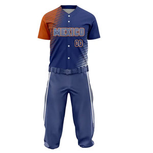 Conjunto de Ropa Deportiva de Béisbol Personalizada para Equipos Profesionales, 100% Poliéster, Transpirable, Anti-UV, Fabricante de Uniformes al por Mayor - Product Image 1