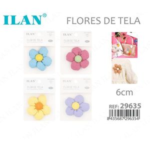 Fiori in Tessuto Ilan 6cm Accessorio Decorativo per Artigianato - Product Image 1