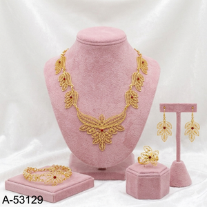 MOLL JEWELLERS Traditional 24K Gold Plated Zinc Alloy Lab Created Cushion Cut Zircon Women's Anniversary Charm Necklace Bracelet - Product Image 3