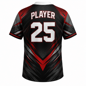 Maillot de baseball personnalisé à 2 boutons, sublimation, devant boutonné, polyester, uniforme d'équipe, respirant, séchage rapide - Product Image 2