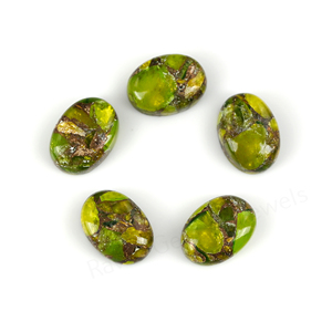 Peridoto Verde Natural de Alta Calidad, Corte Ovalado de 10x14mm, Base Plana, Pulido Brillante, Gema Suelta para Joyería - Product Image 2