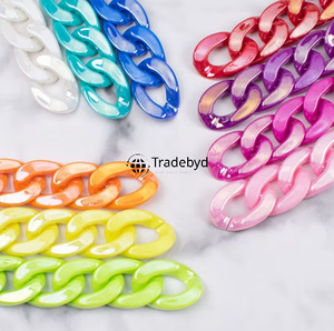 สร้อยคอเรซิ่นแฟชั่น สีสันสดใส ทำด้วยมือ สร้อยคอเก๋ไก๋ เครื่องประดับอินเทรนด์ น้ำหนักเบา ทนทาน สำหรับผู้หญิง สาวๆ Tradebyd - Product Image 1