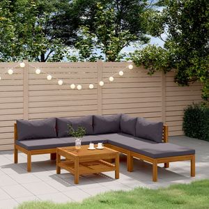 Ensemble de salon en bois gris foncé pour jardin, pour divertissements en plein air - Product Image 1