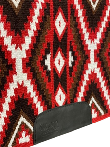 Couverture de selle en laine faite à la main pour l'équitation western, idéale pour les cavaliers cow-boy, le travail à la ferme, les chevaux de trail, les concours hippiques et l'entraînement. - Product Image 2