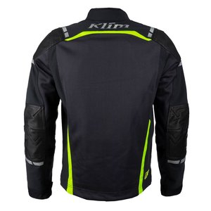 Blouson de moto Induction Pro pour homme, manches longues, imperméable, respirant, color block, noir avec accents jaune fluo - Product Image 6