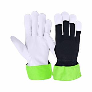 Gants de travail en cuir de chèvre et cuir de vachette pleine fleur, résistants à la chaleur, pour la protection personnelle et le jardinage, vente en gros - Product Image 5