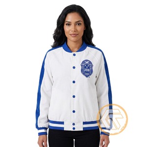 แจ็คเก็ตขนแกะปักลายตัวอักษรเสื้อทีมโรงเรียน Zeta phi Beta แบบกำหนดเองได้ - Product Image 1