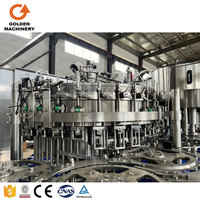 Ligne de production automatique de remplissage, rinçage et bouchage de boissons gazeuses en bouteilles PET pour eau gazeuse