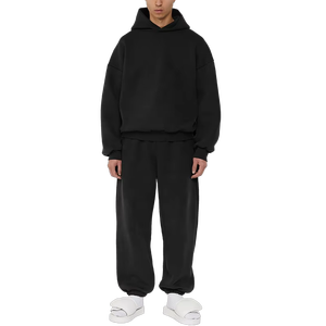 Casual Winter Hooded Sweatpants and Hoodie Set Unisex Joggers Customized Men Windproof Heavyweight <b>Tracksuit</b> - Product Image 1