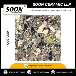 กระเบื้องบุผนังลายหินอ่อน Cobbestene เกรดพอร์ซเลน ผิวมันเงา ขนาด 600x600 มม. ลายหินธรรมชาติ สำหรับตกแต่งภายใน ป้องกันแบคทีเรีย - Product Image 2
