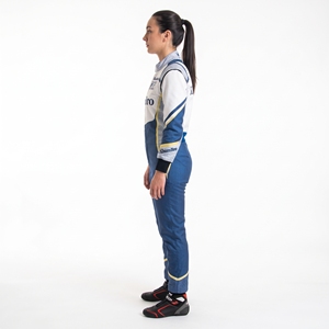Traje de Carreras de Manga Larga para Mujer KhumBro, Color Azul Marino y Blanco, Impresión por Sublimación, Secado Rápido, para Todas las Temporadas, Ropa de Carreras de Motos y Automóviles - Product Image 4