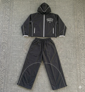 Rexfit Sports Lightweight Mens Windproof Reflective Sports <b>Jacket</b> <b>Short</b> Set Summer Set Tracksuit Set Wholesale - Product Image 1