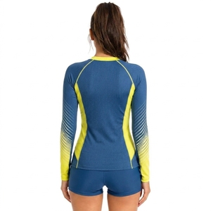 OEM Sublimated Quick Dry Rashguard <b>for</b> <b>Women</b> Compression Crew Neck Sports Fit Beachwear Printed Ladies' <b>Rash</b> <b>Guard</b> - Product Image 2