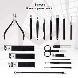 OEM Factory Professional 18 Piece High Quality Stainless Steel Manicure Set Nail Cutter & Cuticle Nippers Lightweight Kit - Product Image 1