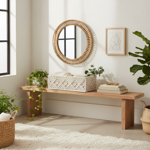 Luxurious Set of 2 Handmade Macramé Decorative Shelf Organizer Storage <b>Baskets</b> for Home Kitchen Bedroom Bathroom Living Room - Product Image 5
