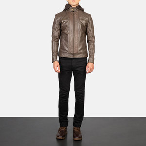New Winter Warm <b>Coat</b> for Men Best Quality Winter Solid Color Leather Jackets for Men's - Product Image 1