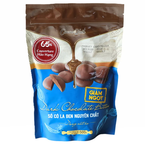 Fabricación Profesional, Venta al por Mayor, Pedidos OEM/ODM, Chocolate Puro HALAL, Botones de Chocolate Negro Real con 65% de Cacao, Suministro para Repostería y Galletas - Product Image 1