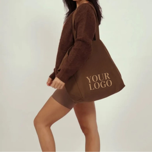 Sac fourre-tout en toile de coton style vintage avec logo et taille personnalisés, idéal pour le shopping et les voyages - Product Image 3