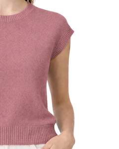 Suéter de Punto sin Mangas Rosa Personalizado para Mujer, Bordado Floral, Cuello Redondo, Suave, Ligero, Informal, Chaleco de Verano, Top Elegante de Moda - Product Image 2